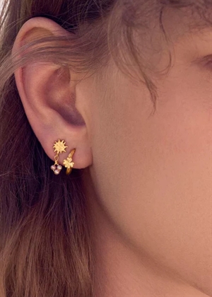 Loretta earring Forgyldt Maanesten